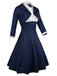 [Prévente] Robe Swing Vintage Année 50 Patchwork Avec Veste Soirée Cocktail Chic