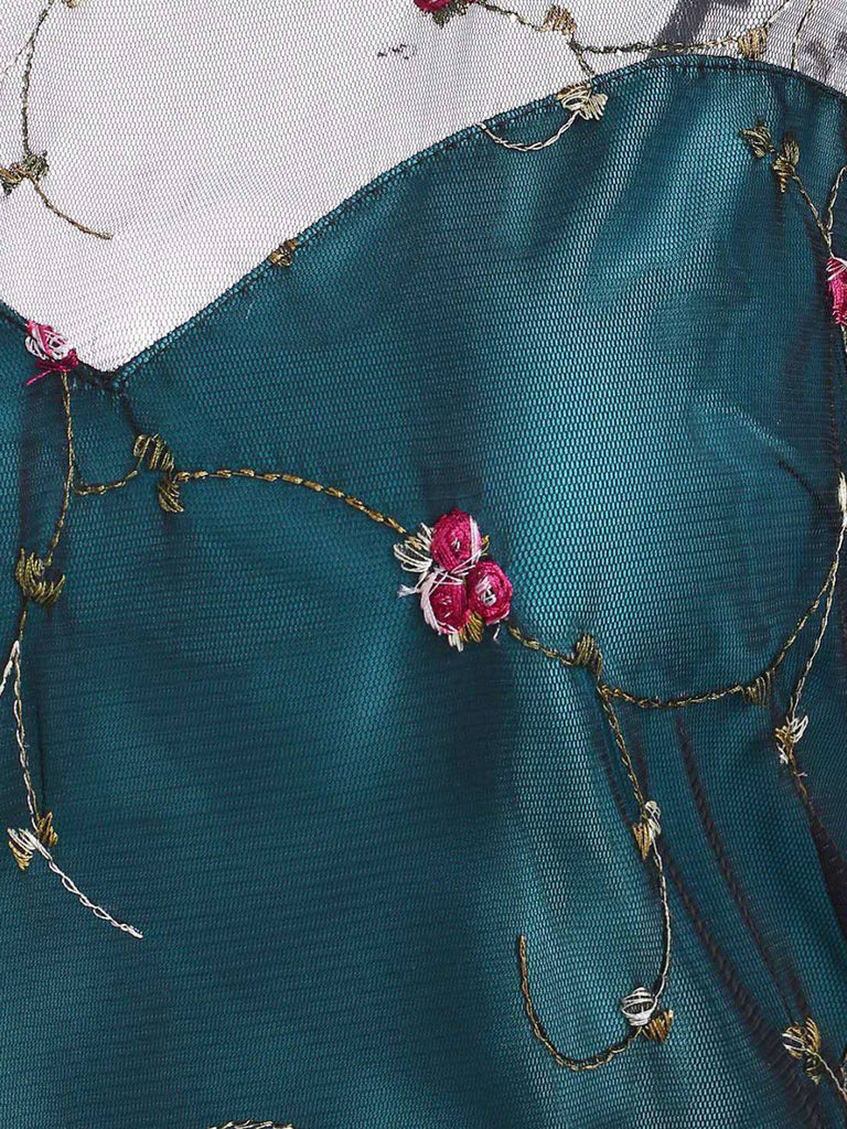 Robe Swing Vintage Année 50 Haut-Bas en Dentelle Cocktail Pin Up