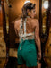 Combishort Vert Vintage Années 50 à Fleur avec Boutons Chic