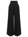 2PC Années 30 Chemisier Rayé et Pantalon à Bretelles