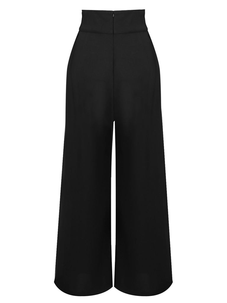 Pantalon noir à Bretelles Unies des Années 1930