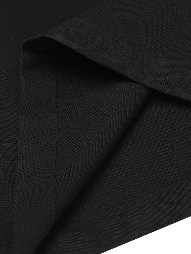 2PC Années 30 Chemisier Rayé et Pantalon à Bretelles