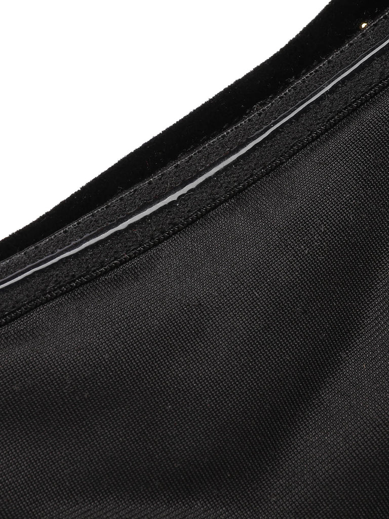 [Pré-vente] Robe noire en velours avec strass et épaules dénudées des années 1960